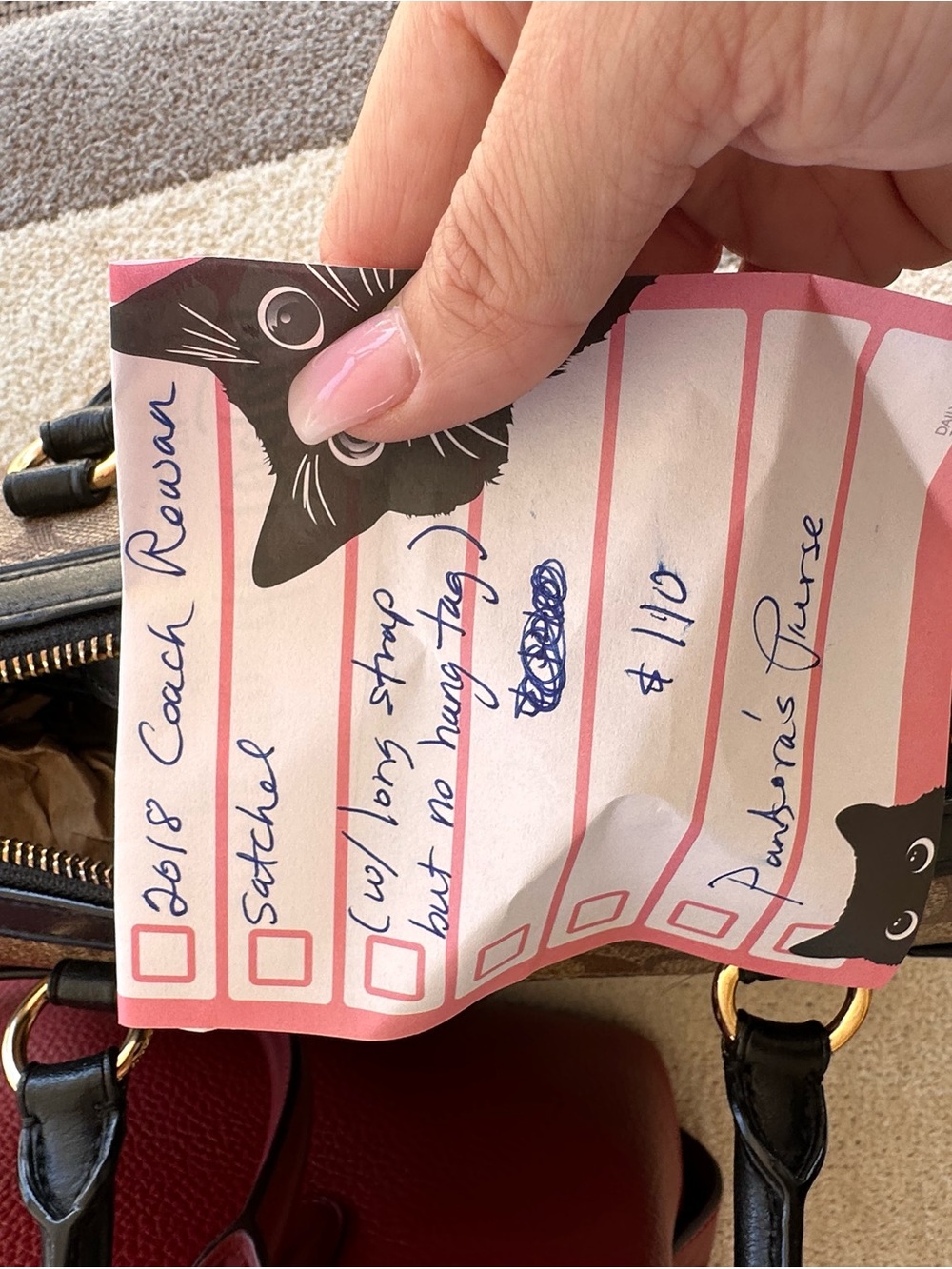 Coach Brown Signature Canvas Satchel with Black Leather Trim 2018 Coach Rowan - Picture 7 of 7